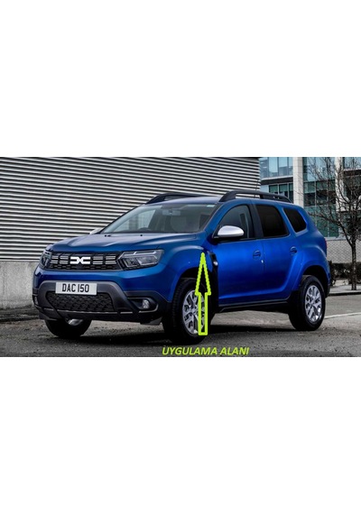 Dacia Duster Çamurluk Yanı Damla Desen Sarı Logo Arma Seti