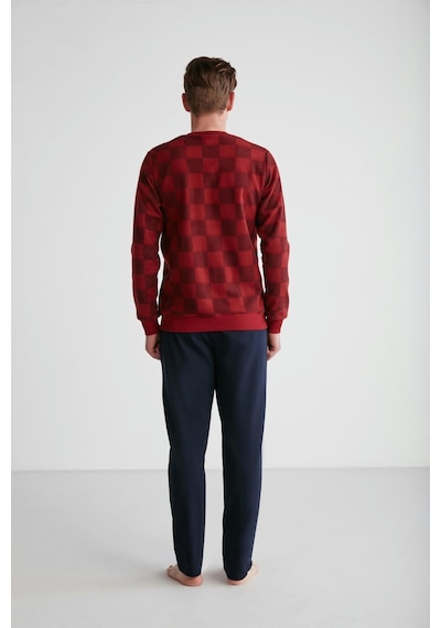 U.S. Polo Assn. U.s Polo Assn 18713 Erkek Bordo Yuvarlak Yaka Pijama Takımı 001