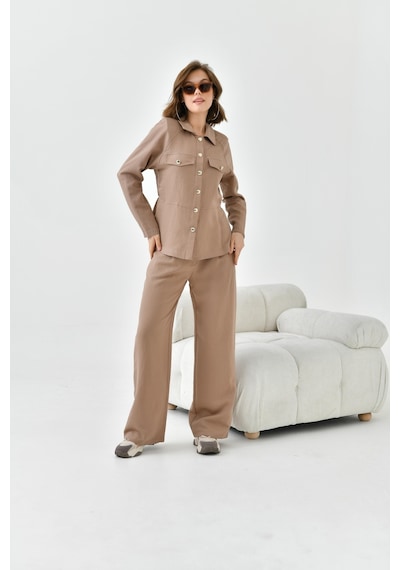 Ftz Women Kadın Pantolonlu Takım Camel 30727-camel Camel