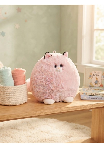 Pelul Oyuncak Obez Kedi 40 Cm Pembe