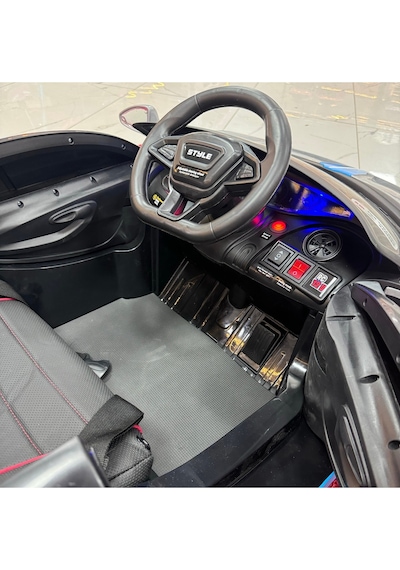 Poyraz Akülü Güçlü Motorlu 12v Akülü Araba Özel Plaka Gri
