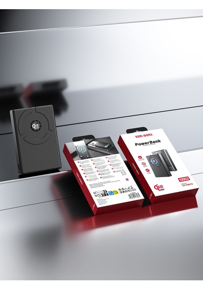 Ven-dens Vd-pb078 10000 Mah 25 W Kablosuz Hızlı Şarj Powerbank, Type-c Giriş Ve Çıkışlı, Siyah