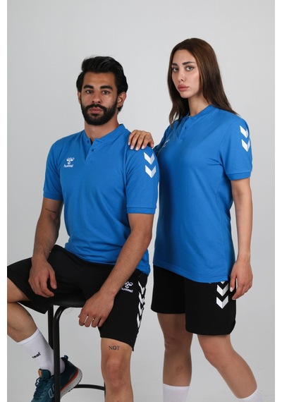 Hummel Armin Pamuklu Bebe Yaka Tişört Saks Mavi