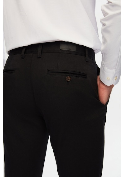 Twn Slim Fit Siyah Armürlü Chino Pantolon 6ecc3s208232m 001