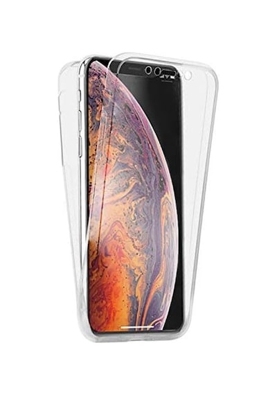 Xs Max 6.5'' Kılıf 6 Tarafı Tam Full Koruma 360 Clear Soft Şeffaf 50 x 22