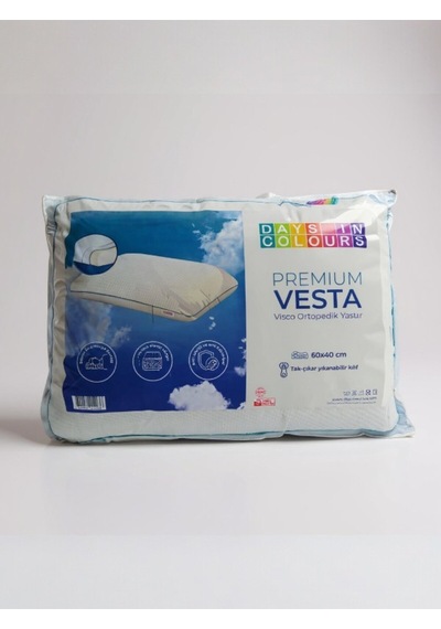 Vesta Visco Yastık Ergonomik, Boyun Destekli, Konforlu Uyku Beyaz