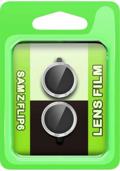 Samsung Galaxy Uyumlu Z Flip 6 Raze Metal Kamera Lens - Gümüş -
