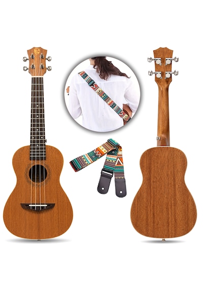 Fourtune Sydra Uks-23m Concert Ukulele Maun Ağacı Profesyonel Ukulele Seti