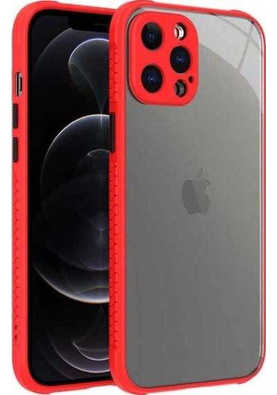 Apple Uyumlu iPhone 12 Pro Max Kılıf Zore Kaff Kapak Kırmızı