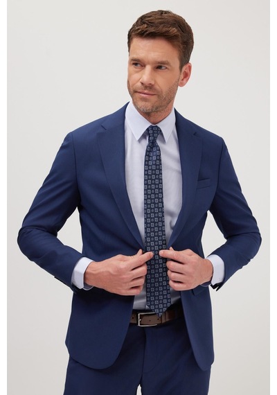 Tudors Erkek Slim Fit Mono Yaka Likralı Esnek Kumaş Koyu Lacivert Takım Elbise-41303 Tudors Erkek Slim Fit Mono Yaka Likralı Esnek Kumaş Koyu Lacivert Takım Elbise-41303