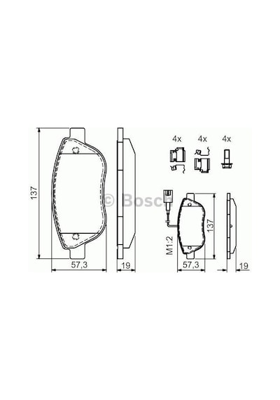 Fiat 500l Ön Fren Balata 2012-2020 77365379 0986424596 1.4, 1.3 Jtd, 1.6 Jtd