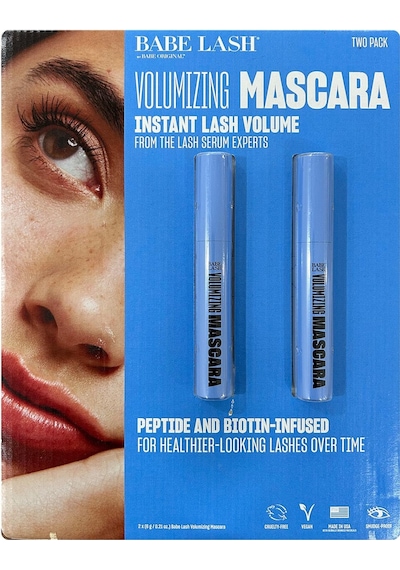 Babe Lash Volumizing Hacim Verici Suya Dayanıklı Maskara Siyah 2'li