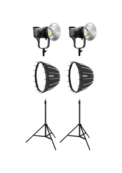 Cobac 300 Stüdyo Işığı 2 + 3 Mt Işık Ayağı 2 + Sl70 Softbox 2 Işık Seti