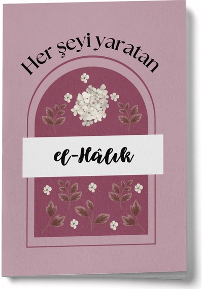 Esmaül Hüsna Serisi- El Halık Mini Defter Çok Renkli