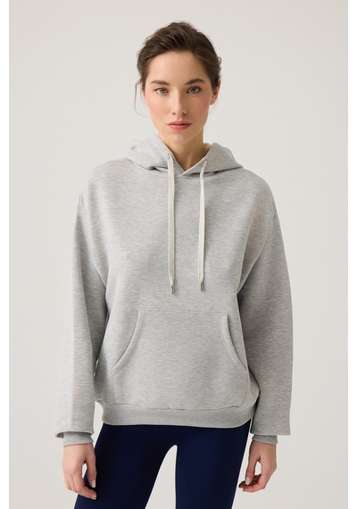Los Ojos Gri Melanj Geniş Kalıp Kapüşonlu Sweatshirt Hooded Sweat Gri Melanj Gri Melanj Los Ojos Gri Melanj Geniş Kalıp Kapüşonlu Sweatshirt Hooded Sweat Gri Melanj Gri Melanj