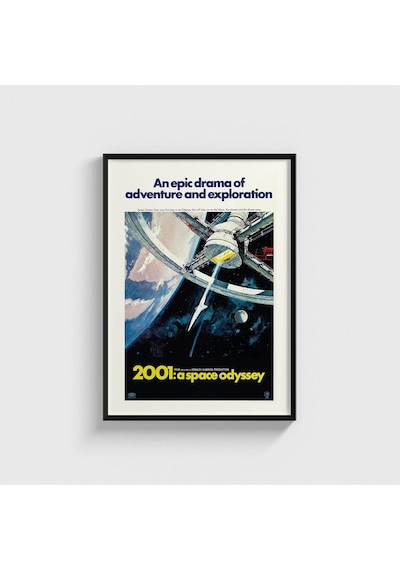 2001 A Space Odyssey 1968 Film Posteri Tablo Çerçeveli Poster Duvar Dekorasyonu Siyah Çerçeveli Tablo Siyah Çerçeveli Tablo Dn11d252sıyah