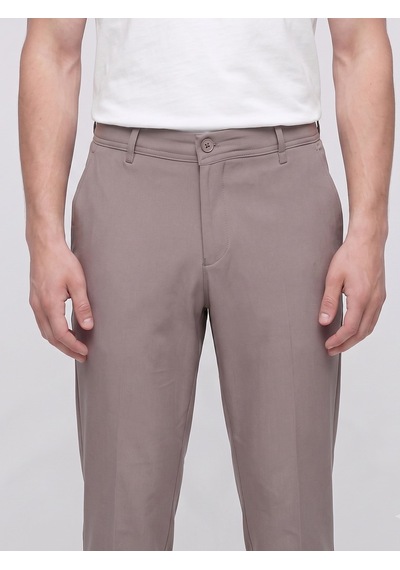 Plus Scorpion Erkek Yazlık Bağcıklı Kumaş Pantolon Slim Fit Rahat Kesim Günlük Pantolon Vizon