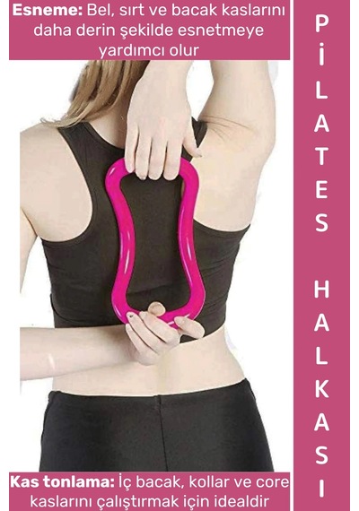 Yogaring Ergonomik Bel Sırt Kol İç Bacak Kas Gevşetme Esneme Masaj Yoga Pilates Halkası