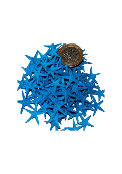 Polyester Deniz Yıldızı Minik Boy 0.5 Cm- 1.5 Cm 100 Adet Mav