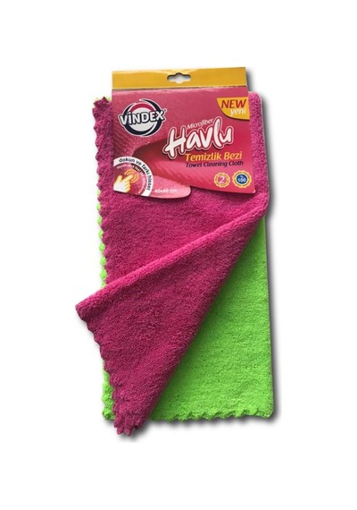 Vindex Mikrofiber Havlu Bez 2'li