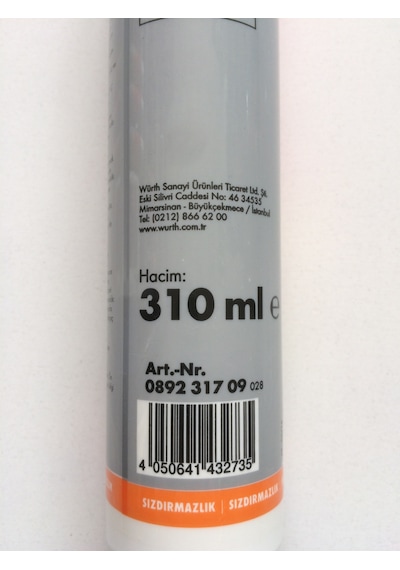Würth Güçlü Silikon Yapıştırıcı 310ml Gümüş Renk Silikon