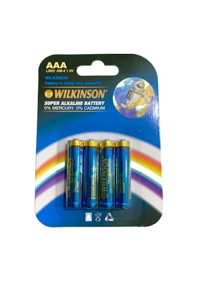Wilkinson LR03 1.5 V Alkalin AAA İnce Kalem Pil 4'lü