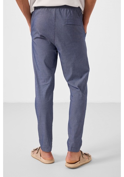 Tommylife Kot Lacivert Standart Fit Dokuma Hafif Esnek Chino Erkek Pantolon - 82180 Lacivert