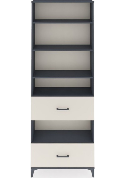 Arges Dolap 5 Raflı 2 Çekmeceli 88x30x243 Antrasit-aytaşı Antrasit