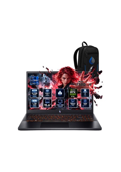 Acer Nitro V 15 NH.QZ8EY.002RNP02 i7-13620H 16 GB 1 TB SSD RTX5060 15.6" W11P Dizüstü Bilgisayar