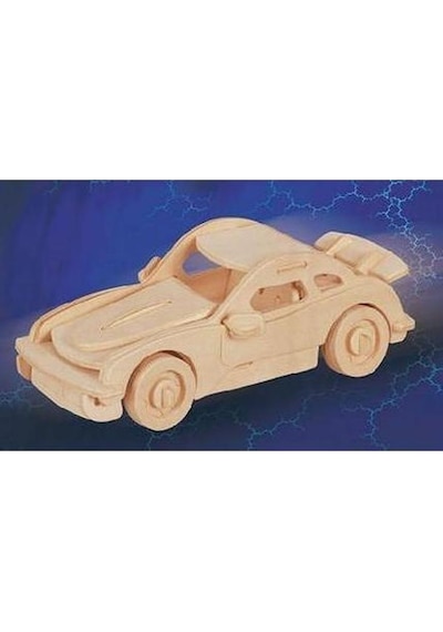 3D Ahşap    Puzzle - Pi-911 Araba