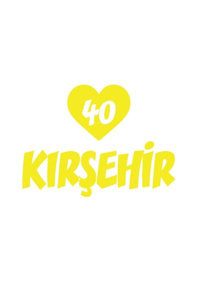 Kalpli 40 Kırşehir Araba Sticker 17x17 Cm Sarı