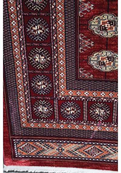Asya Etnik Desenli Saçaklı Salon Oturma Odası Halısı 70174-10 Çok Renkli