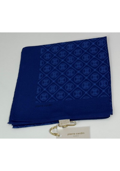Pierre Cardin Elegans Monogram Eşarp - 1090750 -924 Saks Mavi Saks Mavi