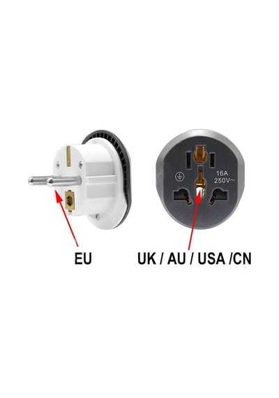 Universal Dişi Türk Erkek Fiş Dönüştürücü Adaptör Çok Renkli