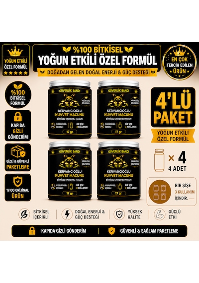 Bitkisel Atom Güç Ve Enerji Macunu & Performans Desteği 4 x 17 G