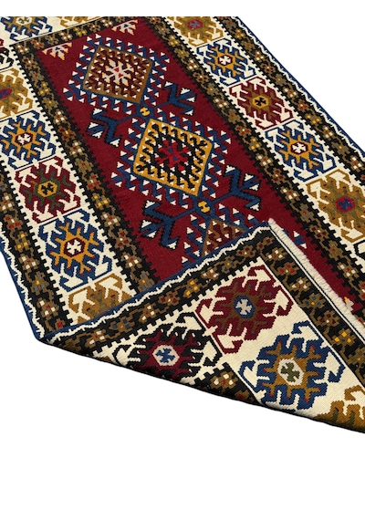 El Dokuma Sıfır Yahyalı Kilim 118x215 Kök Boya %100 Yün Kilim