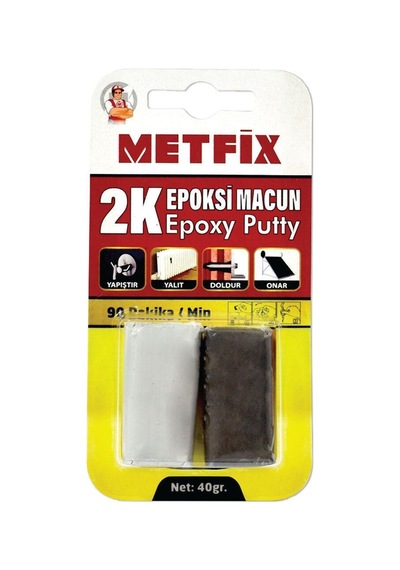 2k Epoksi Tamir Macunu Gri 40 Gr. Yapıştır-yalıt-doldur-onar.