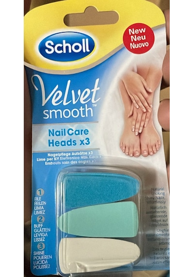 Scholl Velvet Smooth Tırnak Bakım 3'lü Yedek Başlık-2li