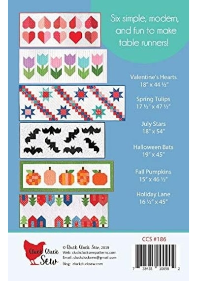 Cluckclucksew Cluck Cluck Sew Modern Tatil Masa Koşucuları Desen Açık Bej