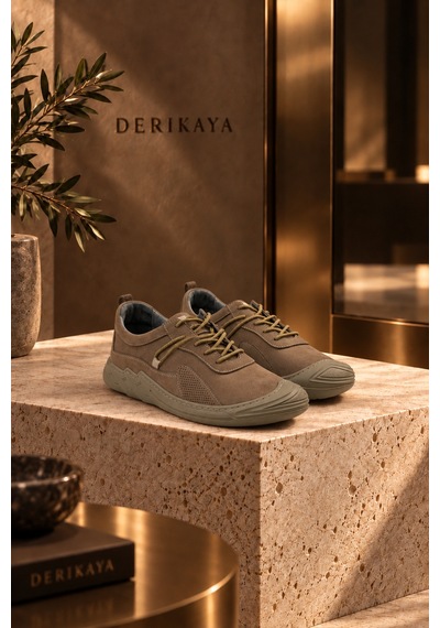 Derikaya Urban Erkek Vizon Delikli Yan Panel Detaylı Bağcıklı Sneaker