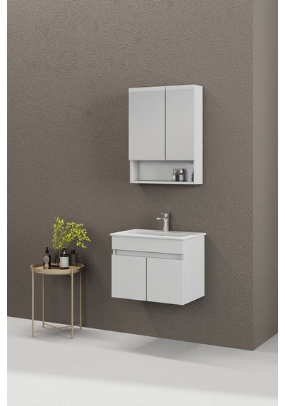 Biani Dalyan 60 Cm Banyo Dolabı Renk Mat Beyaz