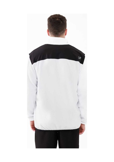 2as Cliff Erkek Parçalı İnce Polar Sweatshirt Beyaz