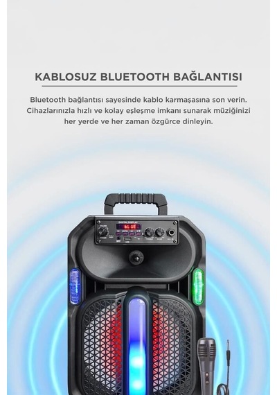 Özel Üretim Taşınabilir Parti Aktivite Bluetooth Hoparlör D26 Siyah