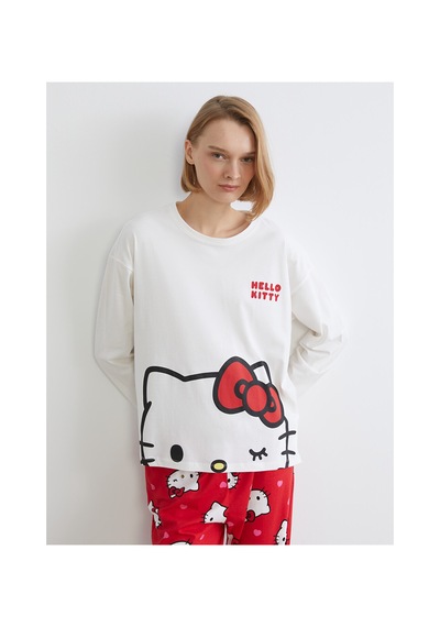 Lcw Young Kırmızı Hello Kitty Baskılı Kadın Pijama Takımı