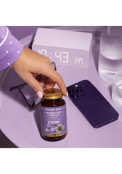 L-teanin, Vitamin B6, Passiflora Ve Valerian Ekstresi İçeren Takviye Edici Gıda