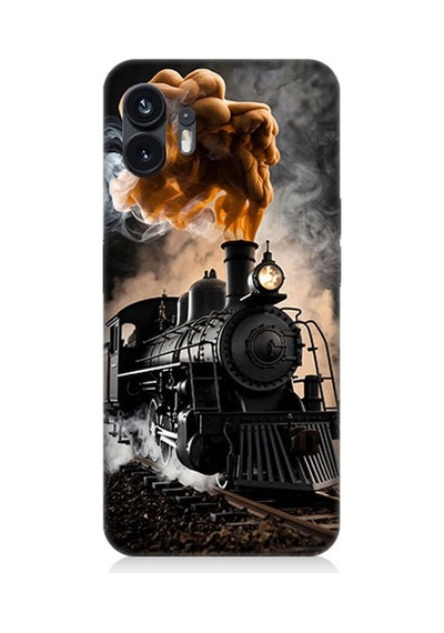 Nothing Phone 2 Kara Tren Desenli Silikon Kılıf