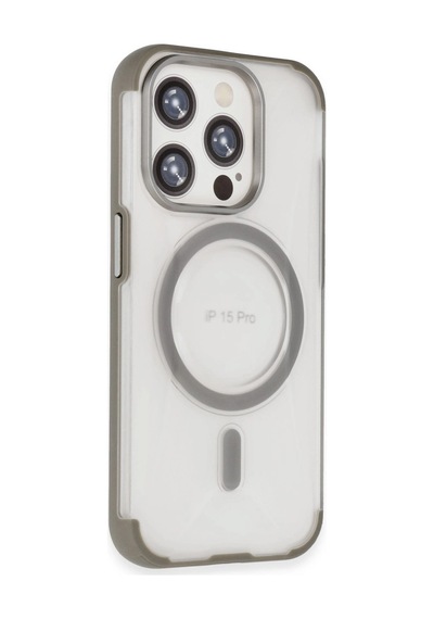 Joko Apple İphone 15 Pro Max Hilton Magsafe Kapak - Titan Gri 0.2M-Çok Renkli