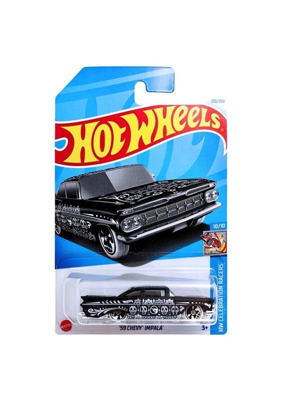 '59 Chevy Impala Siyah Uzun Kart Treasure Hunt - Th Oyuncak Araba Çok Renkli