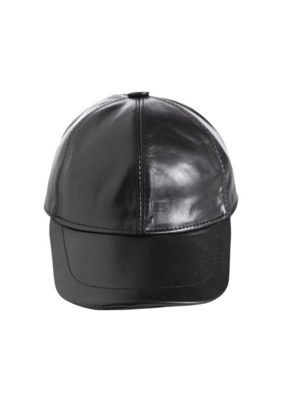 Unisex %100 Deri Arkadan Ayarlanabilir Baseball Kep Şapka Siyah