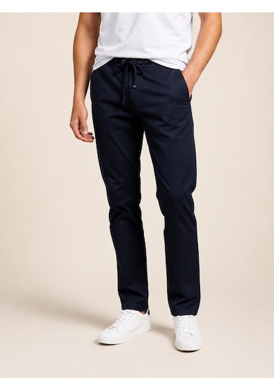 76078-73262 Erkek Beli Kordonlu Gabardin Pantolon 76078-73262 Lacivert